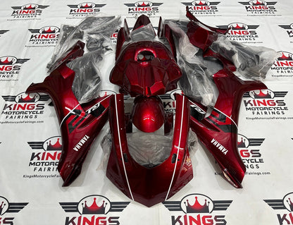 Yamaha R1 Fairings (2015-2019) Red, White Stripe at KingsMotorcycleFairings.com