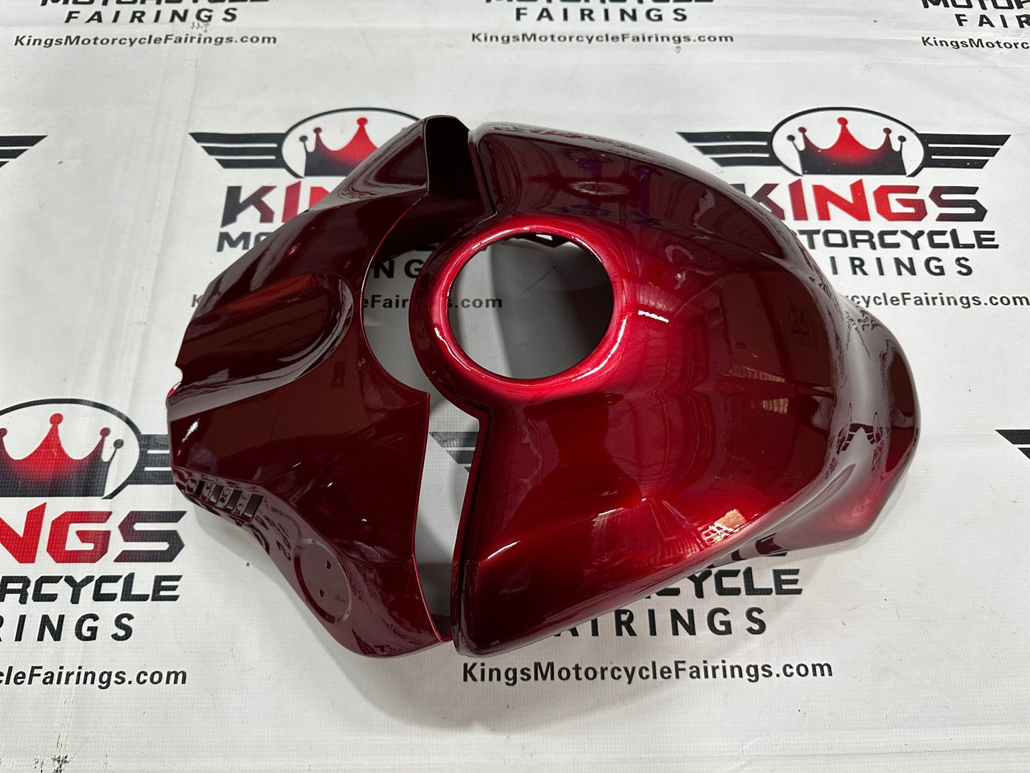 Yamaha R1 Tank Cover Fairing (2015-2019) Red, White Stripe at KingsMotorcycleFairings.com