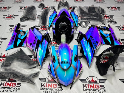Yamaha R3 Fairing Set (2019-2021) Chameleon Chrome, Pink, Blue by KingsMotorcycleFairings.com