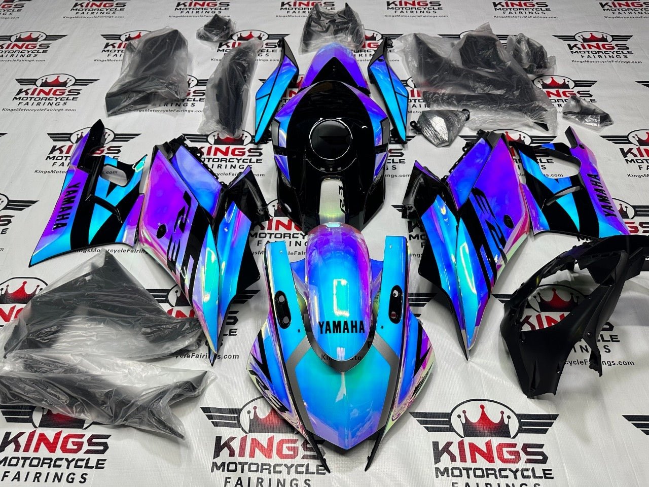 Yamaha R3 Fairing Set (2019-2021) Chameleon Chrome, Pink, Blue by KingsMotorcycleFairings.com