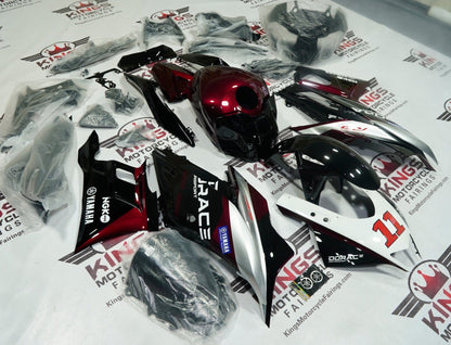 Yamaha R3 Fairing Set (2022-2024) Dark Red, Silver, Black, White at KingsMotorcycleFairings.com