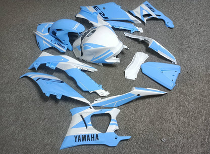 Yamaha R3 Fairing Set (2022-2024) White, Light Blue from KingsMotorcycleFairings.com