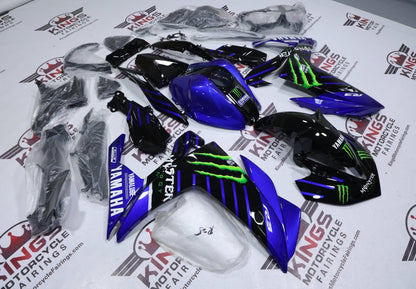 Yamaha R3 Fairings (2015-2018) Black, Blue, White, Green Monster at KingsMotorcycleFairings.com