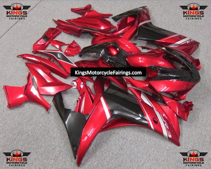 Yamaha R3 Fairings (2015-2018) Candy Red, Black at KingsMotorcycleFairings.com