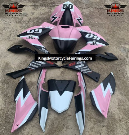 Yamaha R3 Fairings (2015-2018) Matte Pink, Black, White at KingsMotorcycleFairings.com