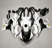 Yamaha YZF-R3 Fairings (2022-2024) White, Black, Gold Monster at KingsMotorcycleFairings.com