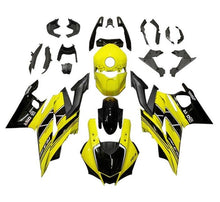 Yamaha YZF-R3 Fairings (2019-2024) Yellow, Black Stripes at KingsMotorcycleFairings.com