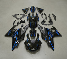 Yamaha R3 Fairings (2022-2024) Black, Blue Stripes at KingsMotorcycleFairings.com