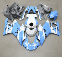 Yamaha R3 Fairings (2022-2024) Light Blue, White at KingsMotorcycleFairings.com