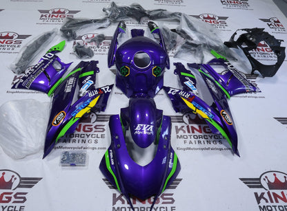Yamaha R3 Fairings (2022-2024) Purple Eva from KingsMotorcycleFairings.com