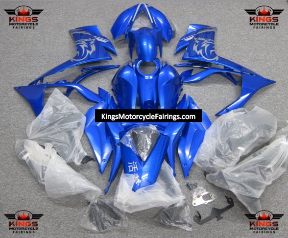 Yamaha R3 (2015-2018) Blue, Silver Wold Fairings at KingsMotorcycleFairings.com