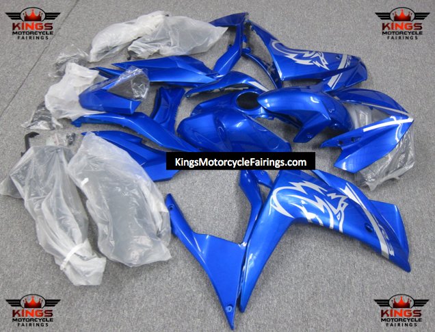 Yamaha R3 (2015-2018) Blue, Silver Wold Fairings at KingsMotorcycleFairings.com