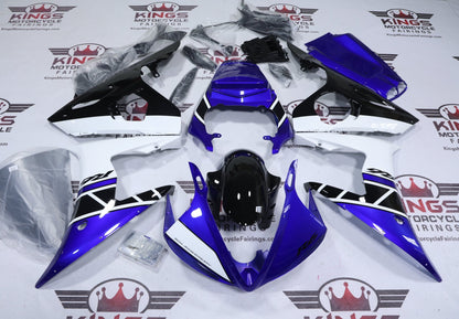 Yamaha R6 Fairing Kit (2005) Blue, Black, White from KingsMotorcycleFairings.com