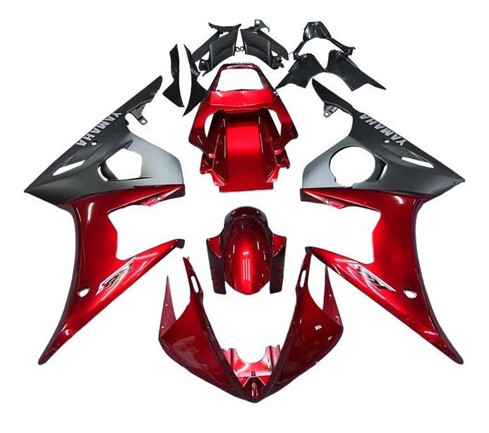 Yamaha YZF-R6 Fairings (2005) Dark Red, Matte Black, Gray at KingsMotorcycleFairings.com