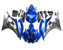 Yamaha YZF-R6 Fairings (2006-2007) Blue, Dark Silver, White at KingsMotorcycleFairings.com