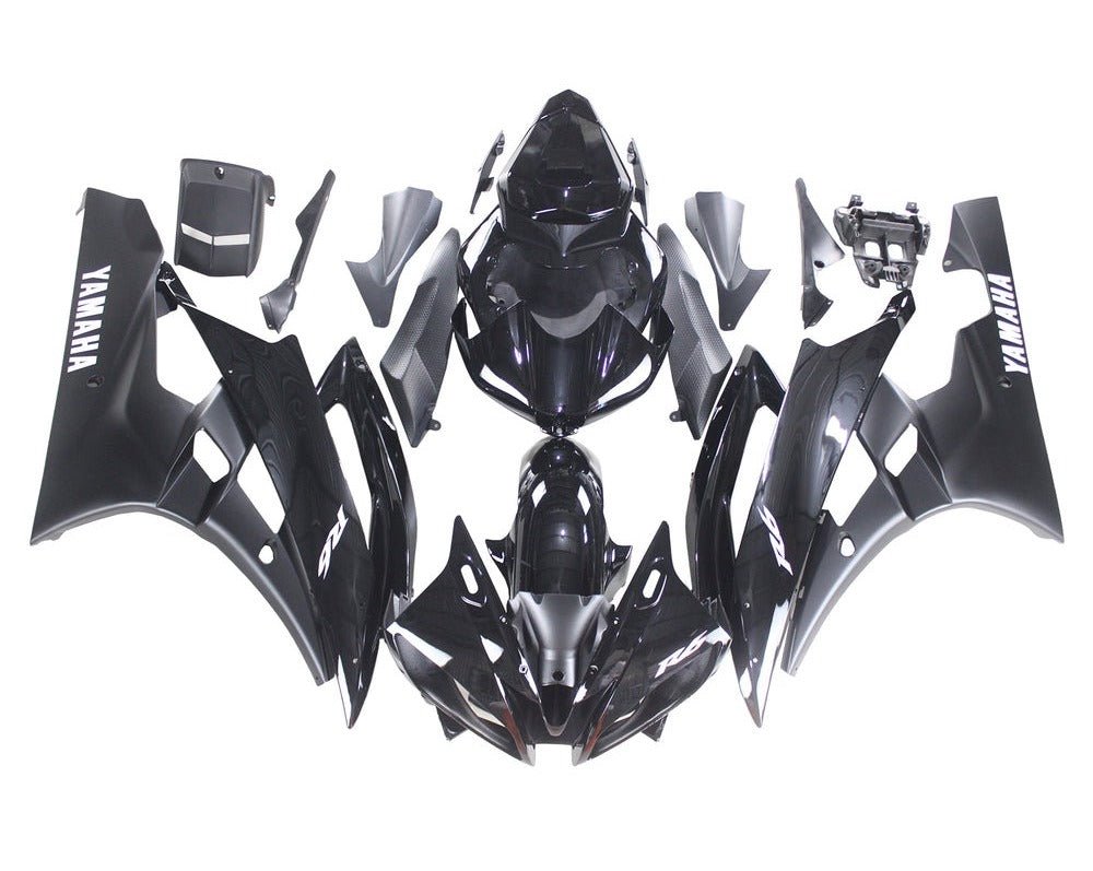 Yamaha YZF-R6 Fairings (2006-2007) Gloss Black, Matte Black, White at KingsMotorcycleFairings.com