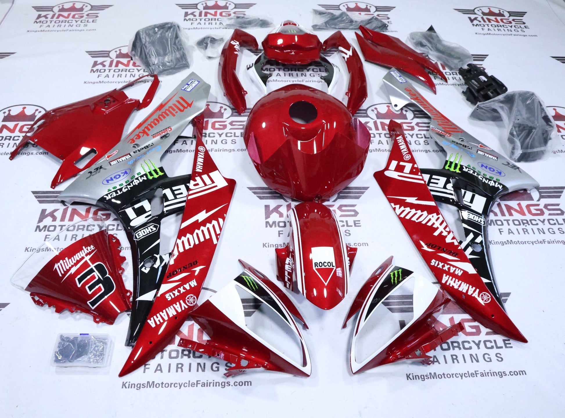 Yamaha R6 Fairings (2006-2007) Red Candy Milwaukee from KingsMotorcycleFairings.com