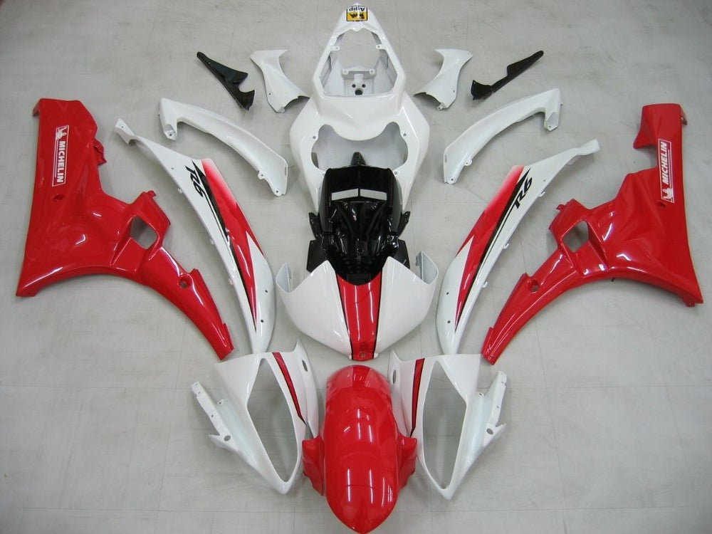 Yamaha YZF-R6 Fairings (2006-2007) Red, White, Michelin at KingsMotorcycleFairings.com