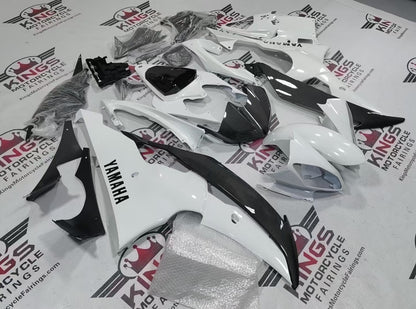 Yamaha R6 Fairings (2008-2016) White, Faux Carbon Fiber from KingsMotorcycleFairings.com