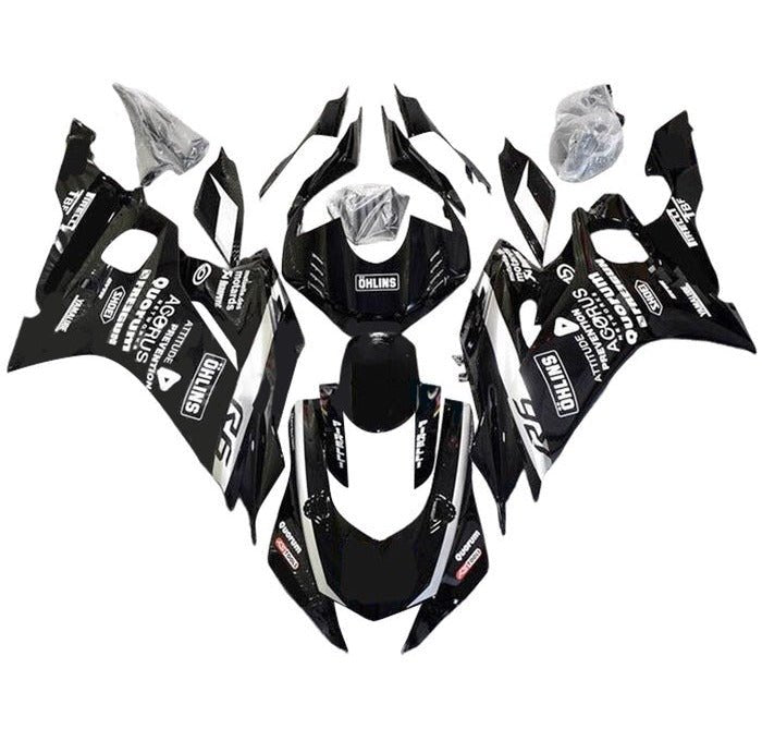 Yamaha YZF-R6 Fairings (2017-2022) Black, White, Ohlins at KingsMotorcycleFairings.com.