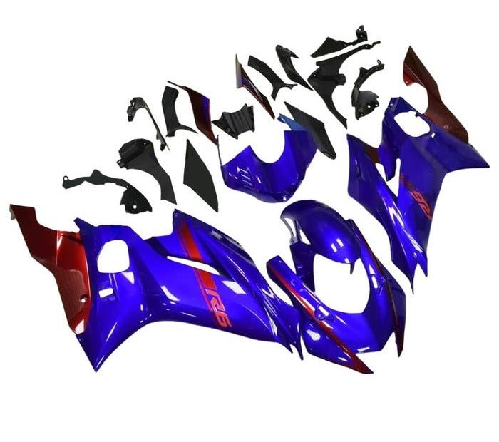Yamaha YZF-R6 Fairings (2017-2022) Blue, Dark Red at KingsMotorcycleFairings.com