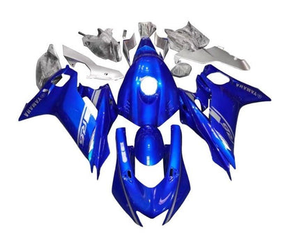 Yamaha YZF-R6 Fairings (2017-2022) Blue, Silver at KingsMotorcycleFairings.com
