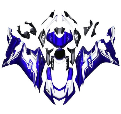 Yamaha R6 Fairings (2017-2022) Blue, White Pirelli at KingsMotorcycleFairings.com.