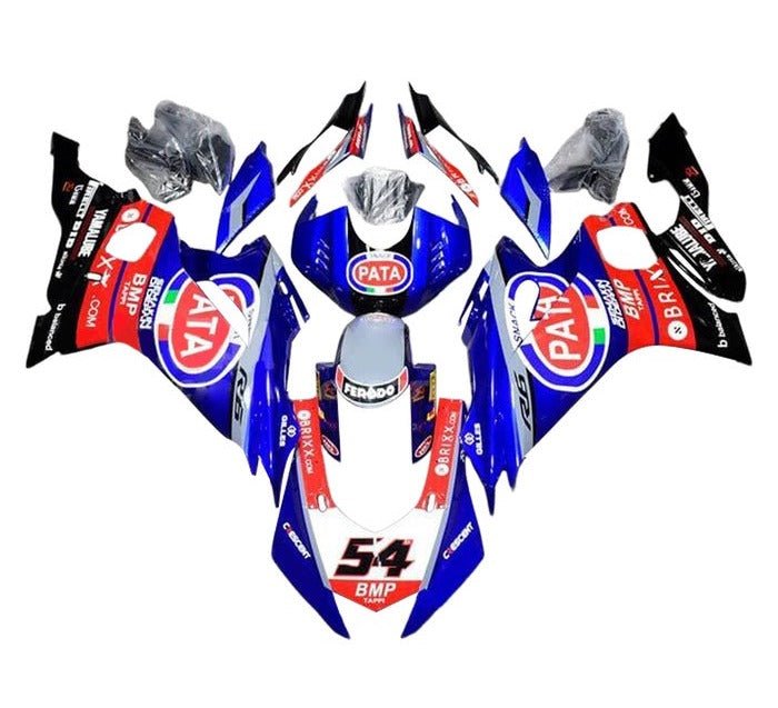 Yamaha YZF-R6 Fairings (2017-2022) Blue, White, Red Pata at KingsMotorcycleFairings.com