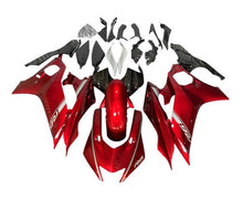 Yamaha YZF-R6 Fairings (2017-2022) Candy Red, Black, Silver Stripe at KingsMotorcycleFairings.com