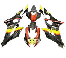 Yamaha YZF-R6 Fairings (2017-2022) Faux Carbon Fiber, Orange, Yellow at KingsMotorcycleFairings.com
