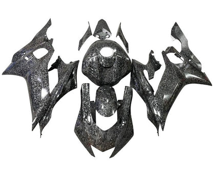 Yamaha R6 Fairings (2017-2022) Faux Forged Carbon Fiber at KingsMotorcycleFairings.com