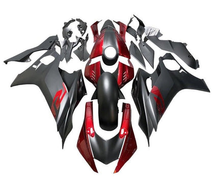 Yamaha YZF-R6 Fairings (2017-2022) Matte Black, Dark Red at KingsMotorcycleFairings.com
