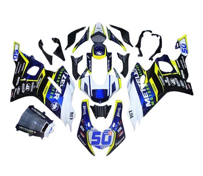 Yamaha R6 Fairings (2017-2022) White, Blue, Yellow, Black at KingsMotorcycleFairings.com