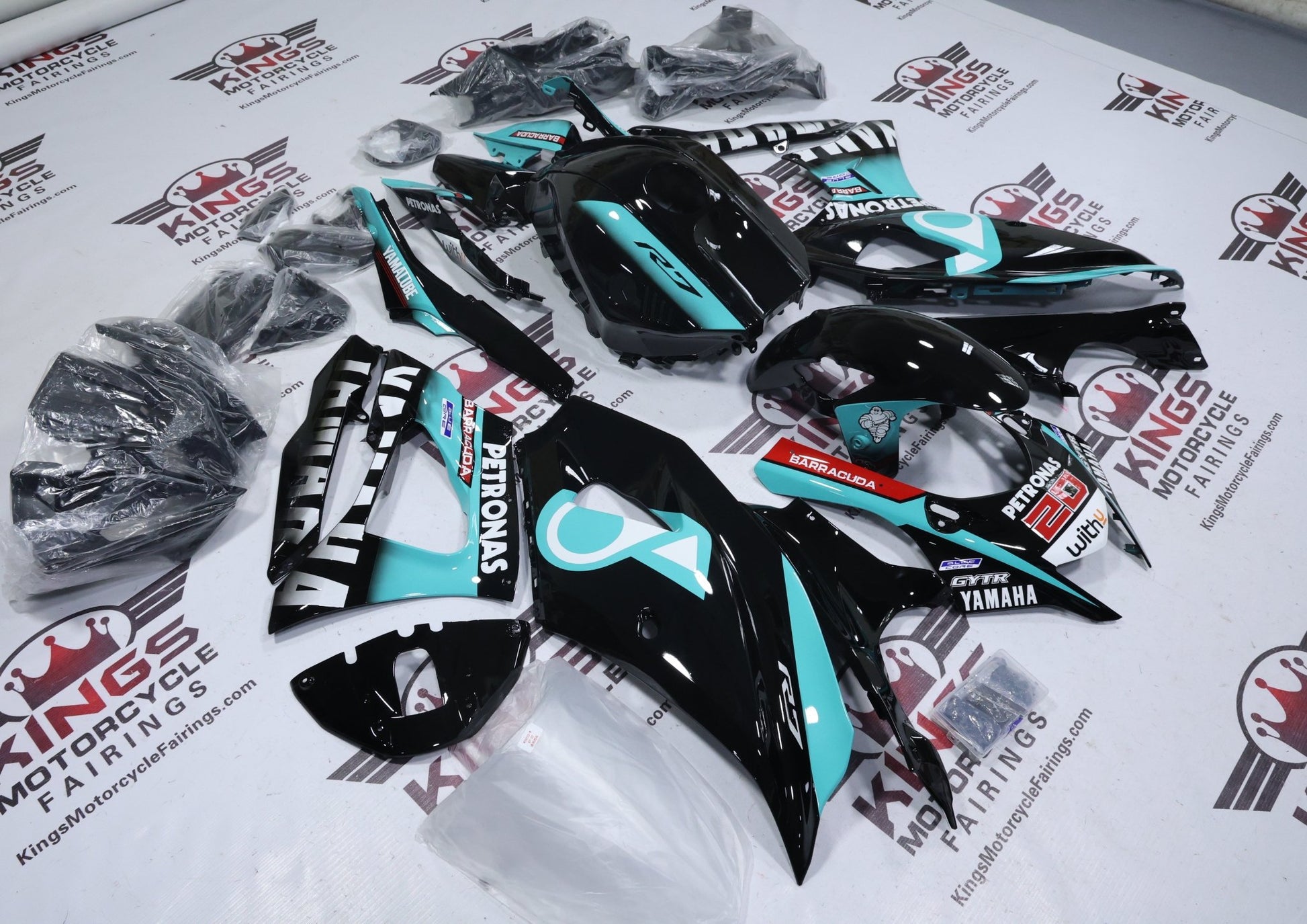 Yamaha R7 Fairing Kit (2021-2025) Black Petronas at KingsMotorcycleFairings.com