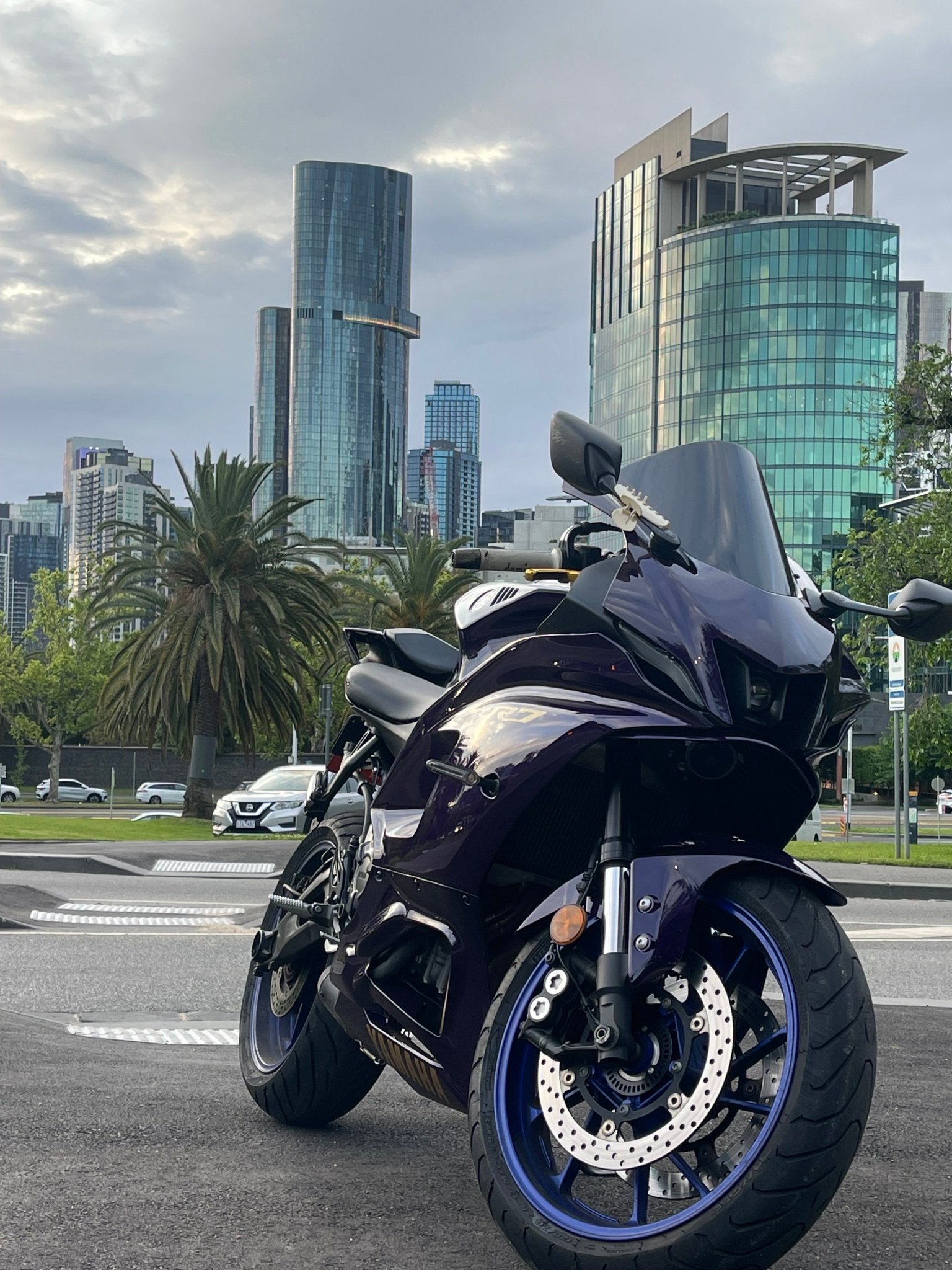 Yamaha R7 Fairing Kit (2021-2025) Purple, Gold at KingsMotorcycleFairings.com
