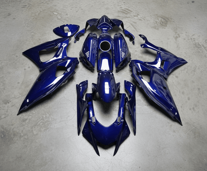 Yamaha R7 Fairings (2021-2025) Blue Faux Carbon Fiber at KingsMotorcycleFairings.com