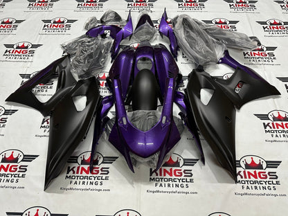 Yamaha R7 Fairings (2021-2025) Gloss Purple Gloss, Matte Black at KingsMotorcycleFairings.com