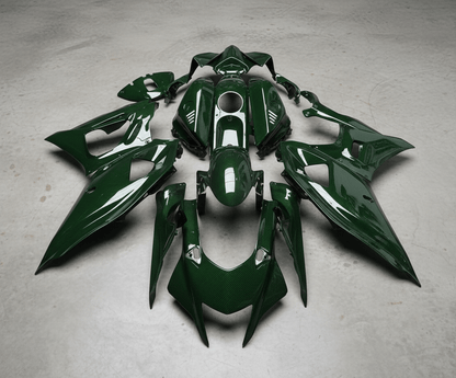 Yamaha R7 Fairings (2021-2025) Green Faux Carbon Fiber at KingsMotorcycleFairings.com