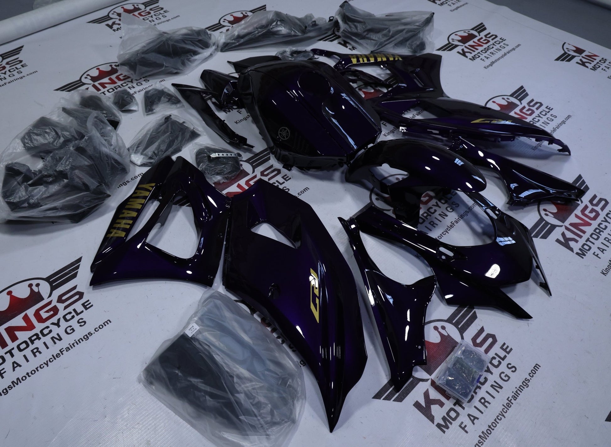 Yamaha YZF-R7 Fairings (2021-2025) Purple, Gold at KingsMotorcycleFairings.com