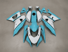 Yamaha R7 Fairings (2021-2025) White, Turquoise Blue at KingsMotorcycleFairings.com