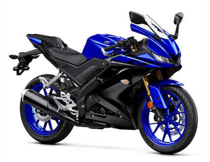 Yamaha R125 (2019-2024) Blue, Matte Black at KingsMotorcycleFairings.com