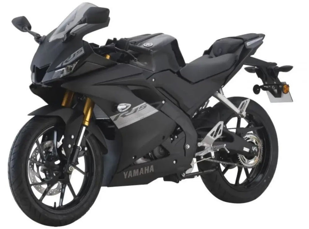 Yamaha YZF-R15 (2018-2024) Matte Black, Silver from KingsMotorcycleFairings.com