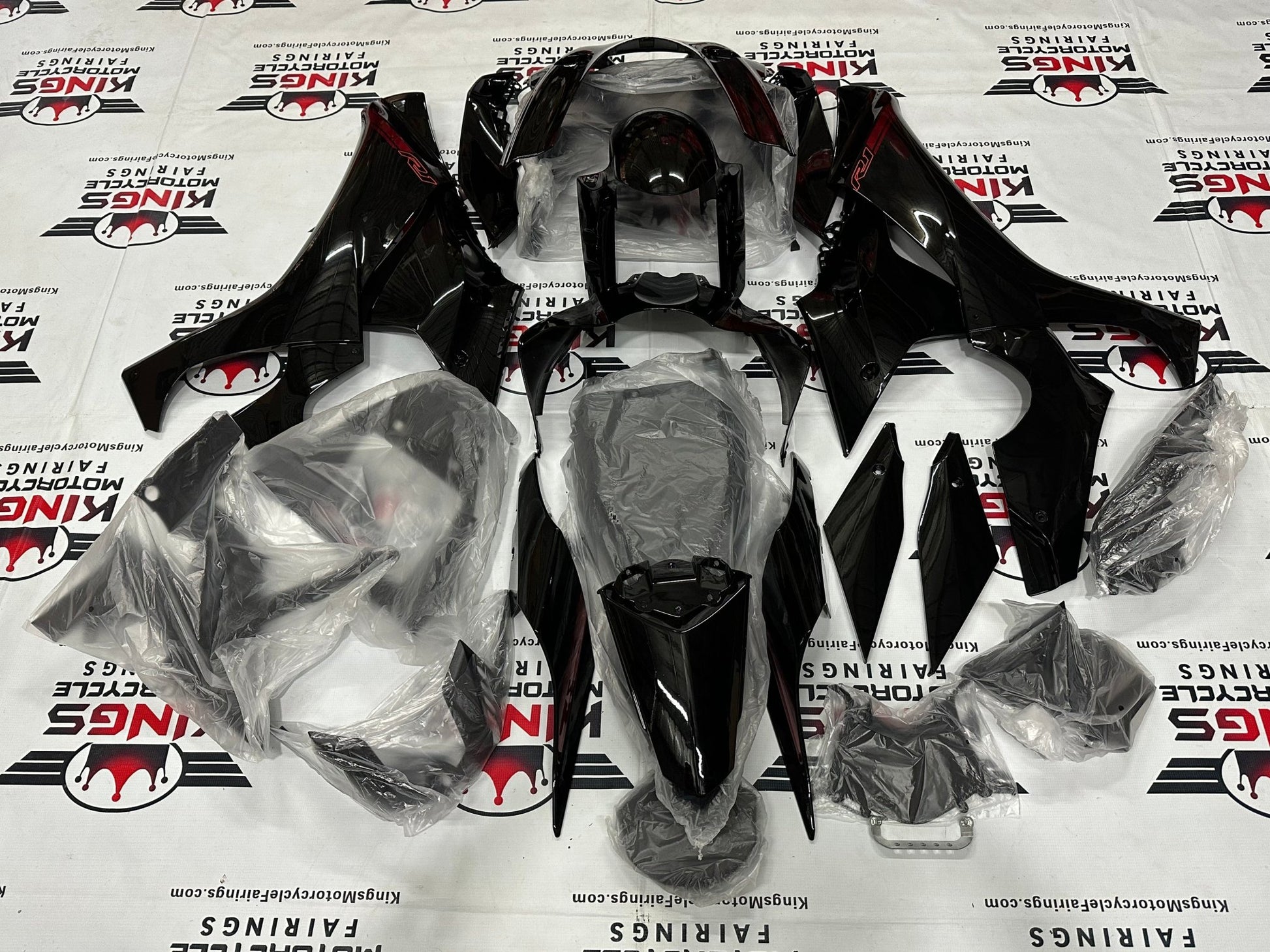 Yamaha YZF-R1 Fairing Kit (2020-2025) Black, Red at KingsMotorcycleFairings.com