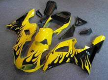 Yamaha YZF-R1 Fairings (1998-1999) Yellow, Black Fire at KingsMotorcycleFairings.com
