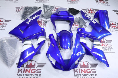 Yamaha YZF-R1 Fairings (2000-2001) Blue, White from KingsMotorcycleFairings.com