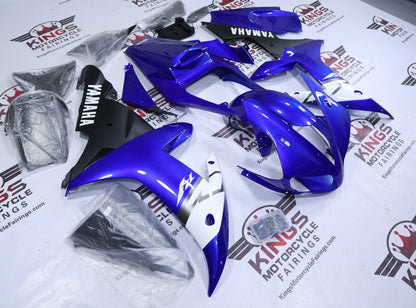 Yamaha YZF-R1 Fairings (2002-2003) Blue, White, Black, Gray at KingsMotorcycleFairings.com