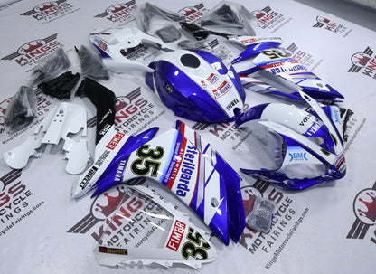 Yamaha YZF-R1 Fairings (2007-2008) Blue, White Sterilgarda #35 at KingsMotorcycleFairings.com