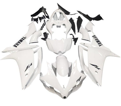 Yamaha R1 Fairings (2007-2008) Gloss White, Black at KingsMotorcycleFairings.com