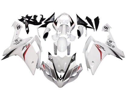 Yamaha R1 Fairings (2007-2008) White, Black, Red Stripes at KingsMotorcycleFairings.com