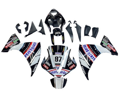 Yamaha R1 Fairings (2009-2011) Black, White Sterilgarda at KingsMotorcycleFairings.com